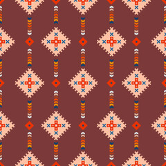 Geometric Ethnic pattern,
Native American tribal fabric, tile, carpet, vector,
illustration design