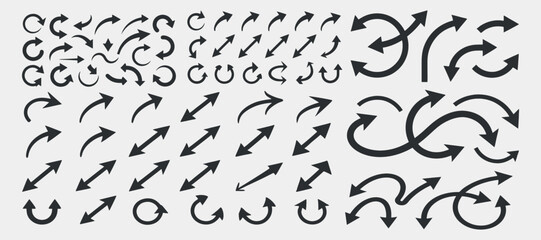 set of arrows icon vector illustration