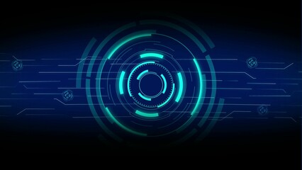 display and layout with digital hi tech element grid line and circuits .Digital innovation and technology concepts Abstract technology background Hi-tech communication concept vector illustration