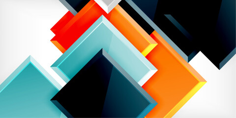 Square shape color abstract geometry. Vector Illustration For Wallpaper, Banner, Background, Card, Book Illustration, landing page