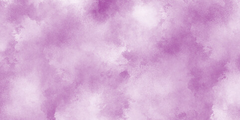 Beautiful and cloudy purple watercolor painting on old paper texture, Ink effect light magenta color shades gradient purple watercolor background, Bright pastel purple colored painted grunge texture.