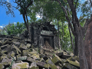 Ancient Sanctuary: Prasat Beng Mealea Amidst Kulen Mountains, Angkor Wat, Siem Reap, Cambodia
