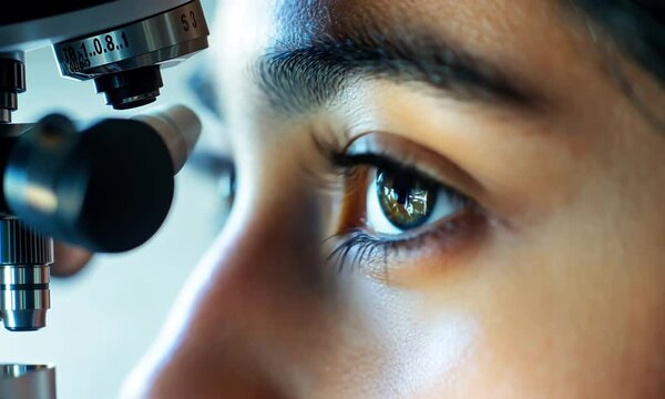 Close-up of an Eye Exam