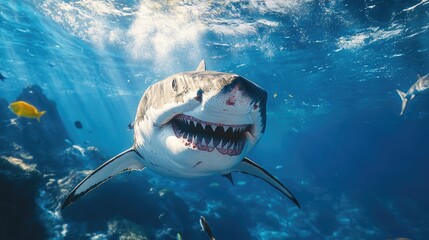 Fototapeta premium Shark Close-Up Mouth Open