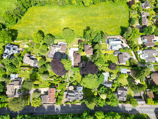 Fototapeta premium High Angle View of Historical Bath City of England United Kingdom During Partially Cloudy Day of May 27th, 2024, Aerial Footage Was Captured with Drone's Camera During Bright Sunny Day