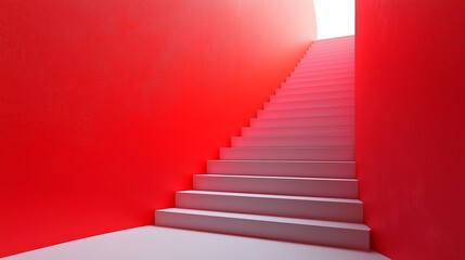 Obraz premium Steps Leading Upwards in a Bright Space