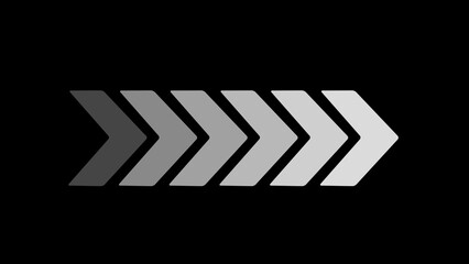 Arrow loop animation direction concept. Colorful arrow icon concept Moving pointer arrow icon with  screen