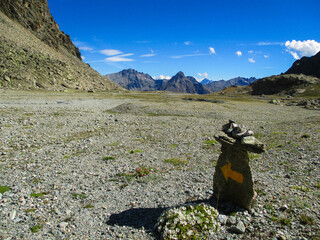 landscape climbing mont gele in aosta valley