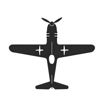 recommend clip art: A silhouette of an airplane viewed from above, emphasizing its design and structure.