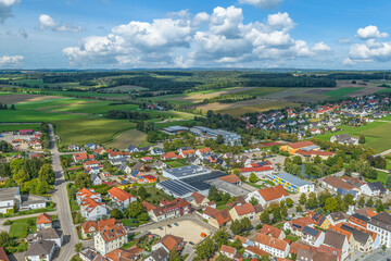 Ausblick auf Monheim in der Monheimer Alb im schwäbischen Kreis Donau-Ries