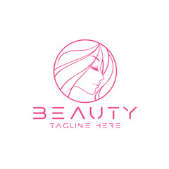 Beauty women icon vector logo design with creative concept Premium Vector