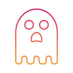 Ghost Halloween, horror, Mystery, and Scary Gradient Line Icon