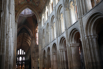 Inside the Ely Cathedral - The Cathedral Church of the Holy and Undivided Trinity of Ely - Principal church of the Diocese of Ely - Ely - Cambridgeshire - England - UK