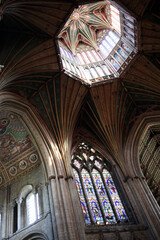 Inside the Ely Cathedral - The Cathedral Church of the Holy and Undivided Trinity of Ely - Principal church of the Diocese of Ely - Ely - Cambridgeshire - England - UK