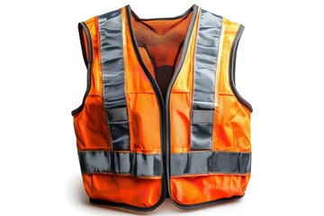 Isolated safety vest protection on a white backdrop. Generative Ai
