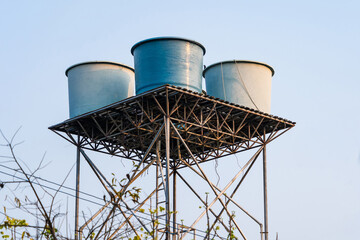 Elevated Water Tanks on Steel Framework for Efficient Water Storage