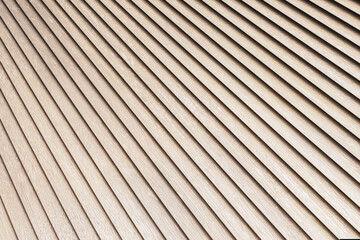 Wooden slatted texture backdrop with diagonal lines. 3D Rendering