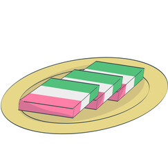 Kue lapis Illustration, Indonesian Traditional Food