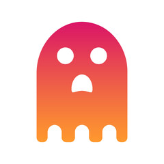 Ghost Halloween, horror, Mystery, and Scary Gradient Icon Set