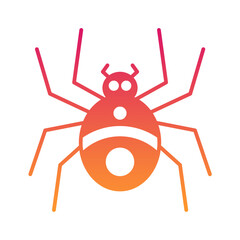 spider Halloween, horror, Mystery, and Scary Gradient Icon Set