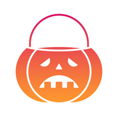 Pumpkin Halloween, horror, Mystery, and Scary Gradient Icon Set