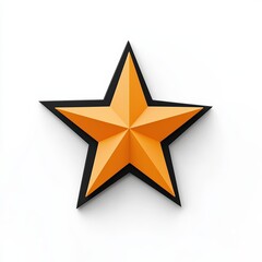Obraz premium orange star on white background