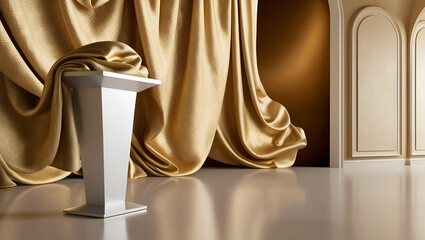 A Sumptuous Golden Fabric: An Intricately Woven Masterpiece Highlighting Luxurious Textures and...