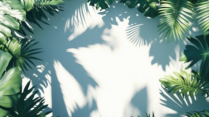 tropical leaves shadow overlay effect