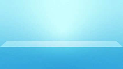Light blue colour background. Podium for Product Presentation. 3d Mockup Stage Stand Platform.