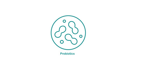 Probiotics Icon for Enhancing Gut Health and Digestion