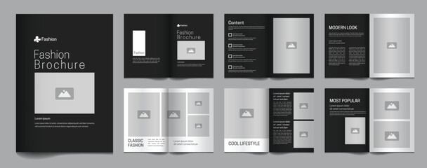 Fashion Template Design Minimal Look book Layout
