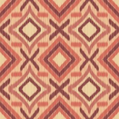 Ikat embroidery ethnic oriental pattern traditional, Fabric, Aztec geometric art ornament print. Cover, Wallpaper, Design for carpet, Wrapping, Clothing.