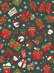 cute and elegant christmas seamless pattern