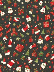 cute and elegant christmas seamless pattern