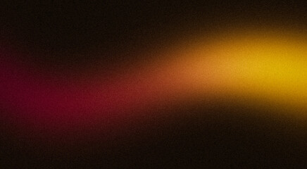 Abstract glowing dark red orange color wave grainy gradient texture backdrop design, color flow on dark, noise texture, cover, website header, copy space.