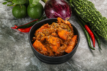 Indian cuisine - homemade mutter paneer