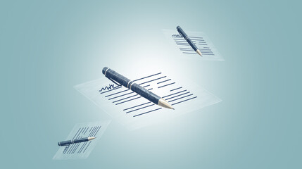 document icon with pen sign a contract