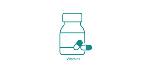 Vitamins Icon for Daily Nutritional Requirements