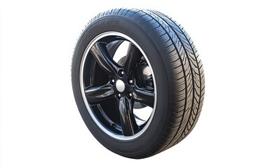 Fototapeta premium Wheels, tires and discs , Car tire isolated on white background 