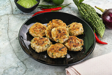 Indian style - chicken kebab with herbs