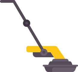 Floor polisher machine is polishing using modern technology, cleaning service company logo