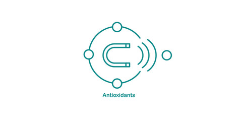 Antioxidants Icon for Free Radical Protection