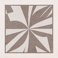 Fashionable illustration in vintage style. Pattern to print for wall decorations. Abstract shapes.