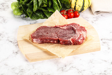 Raw rib eye beef premium steak