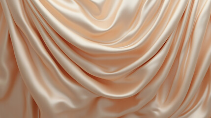 Elegant soft beige fabric drape with gentle light and shadows, creating a serene and luxurious atmosphere