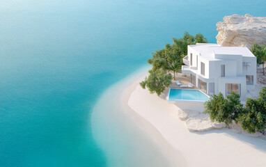 Obraz premium Summer vacation home by the sea