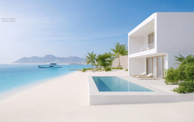 Fototapeta premium Summer vacation home by the sea
