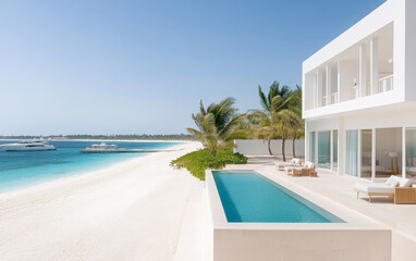 Fototapeta premium Summer vacation home by the sea