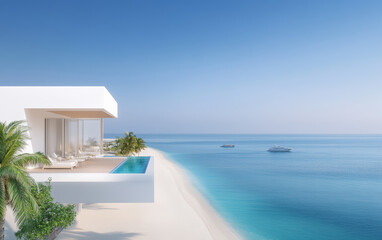 Fototapeta premium Summer vacation home by the sea