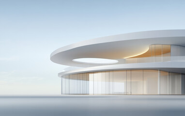 Fototapeta premium Minimalist modern art building space structure